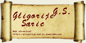 Gligorije Sarić vizit kartica